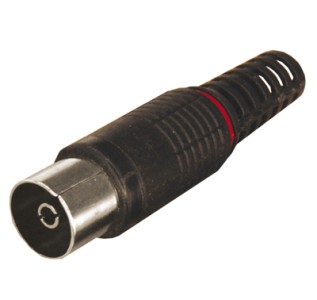 TV-разъем гнездо без пайки черный REXANT