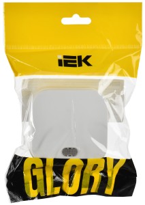 GLORY Выключатель 1-клавишный для открытой установки с индикацией 10А ВС20-1-1-ХБм белый матовый IEK