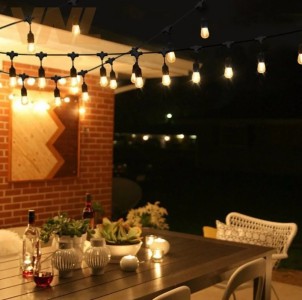 Гирлянда Белт Лайт Gen-Beltlight-20M-40E27-IP65 Black (Шаг 50См/16а/2*1,5mm +1,5m шнур)