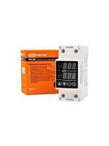 Реле напряжения 1ф РН VA-63А-220В (LED-VA-дисплей, с функцией ограничения тока) TDM