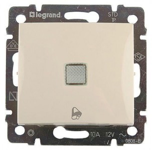 Valena - Кнопка с подсветкой и пиктограммой звонка 12В, сл.кость