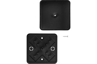 Коробка распаячная КР 75х75х20 ОП черная,IP40,инд.штрихкодTDM