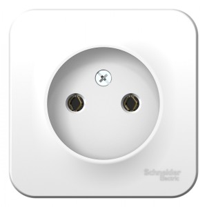 BLANCA О/У РОЗЕТКА без заземления без шторок, ИЗОЛ.ПЛ., 16А, 250В, БЕЛЫЙ