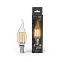 Лампа Gauss Filament Свеча на ветру 13W 1100lm 2700К Е14 LED