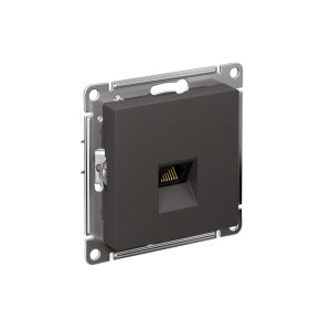 ATLASDESIGN РОЗЕТКА компьютерная RJ45 кат. 5e, механизм, БАЗАЛЬТ