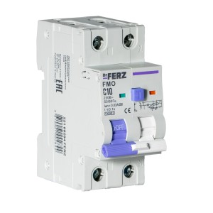 FMO-EM-1P+N 10A 30mA 10kA тип A, х-ка C, 2M Дифавтомат