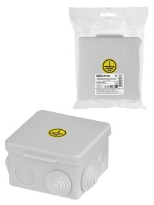 Коробка уравнивания потенциалов (КУП) ОП 80х80х50 мм, шина 6х9, 6 групп, IP54, инд. штрихкод, TDM.