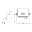 Прожектор Gauss Qplus 10W 1050lm 6500K 200-240V IP65 графитовый LED 1/20