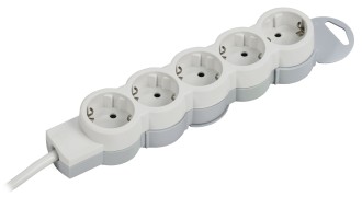 STANDARD Удлинитель У05 5 мест 2P+PE 3м 3х1,5мм2 16А белый IEK