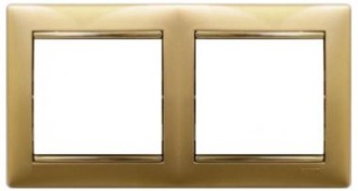 VALENA DIY Рамка 2-местная золото матовое