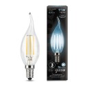 Лампа Gauss Filament Свеча на ветру 11W 830lm 4100К Е14 LED 1/10/50