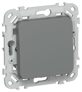 FLITE Выключатель 1-клавишный 10А ВС11-1-0-ФлМА мокрый асфальт IEK