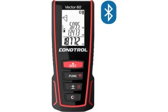 Дальномер лазерный Vector 60 (Красный / 80 м +- 1,5 мм / Li-lon / Smart Measure / Чехол), CONDTROL