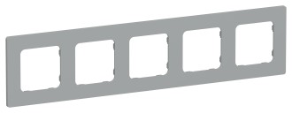 FLITE Рамка 5-местная РУ-5-К-ФлС серый IEK