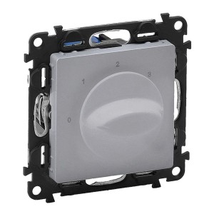 Valena Life - Выключатель вентилятора 4-х позиционный, до 2.5кВт, алюминий (инд. упаковка)