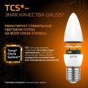 Лампа Gauss Свеча 6.5W 520lm 3000К E27 LED 1/10/100