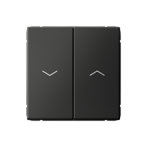 ARTGALLERY 2-клавишный ВЫКЛЮЧАТЕЛЬ ДЛЯ ЖАЛЮЗИ, 2х сх.4, 10А, механизм, БАЗАЛЬТ