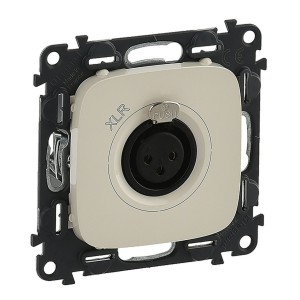 Valena Allure - Аудиорозетка с 3-контактным гнездом XLR, слоновая кость (инд. упаковка)