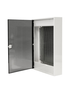 N36-ALFA IT, Щит навесной мультимедийный, 3 ряда, прозрач. дверца, IP40