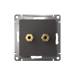 ATLASDESIGN АУДИОРОЗЕТКА двойная, БАЗАЛЬТ