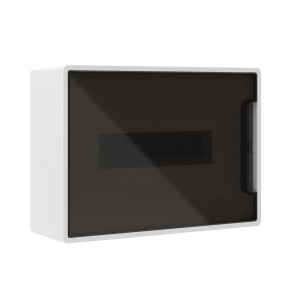 Щиток 12 мод настенный FRAME, белый, с тонированной дверцей, с 2 шинами PEN на 6 и 8 отв.
