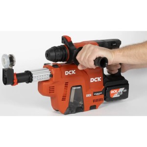 Перфоратор аккумуляторный бесщеточный DCK KRH20V-26, 18В, 2,8Дж, 2*6А/ч с пылесосом