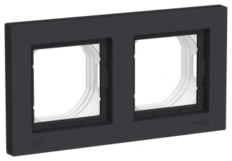 ATLASDESIGN AQUA 2-постовая РАМКА, IP44, КАРБОН
