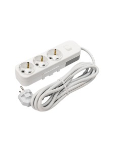 EL-BI,Myra,удлинитель 3гн3м с/з с выкл. белый,527-010203-322