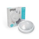 Св-к LED Gauss IP54 D175*76 12W 990lm 4000K 160-260V Qplus круг с оптико-микроволновым сенс 1/30