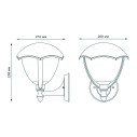 Светильник садово-парковый Gauss Aura на стену вверх 60W, 1*E27, 188*210*238мм, 170-240V / 50Hz, IP 54 (1/6)