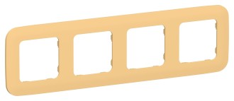 FLITE Рамка 4-местная РУ-4-А-ФлЗ золотарник IEK