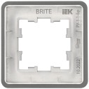 BRITE Рамка 1-местная РУ-1-1-Бр металл титан RE IEK