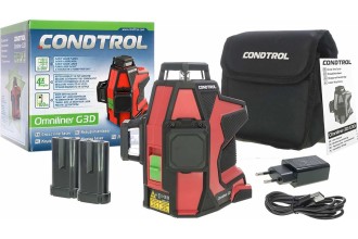 Нивелир лазерный Omniliner G3D (Зеленый / 40/80 м / 3 луча /+- 0.2 мм/м / Чехол), CONDTROL