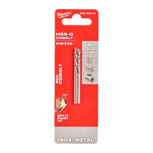 Сверло по металлу HSS-G Cobalt 3,0 х 61 мм (2 шт), MILWAUKEE