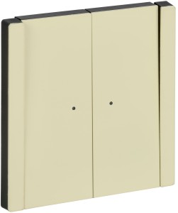 FORTE&PIANO Выключатель 2-клавишный проходной с индикацией 10А FP808M металл серый сланец IEK