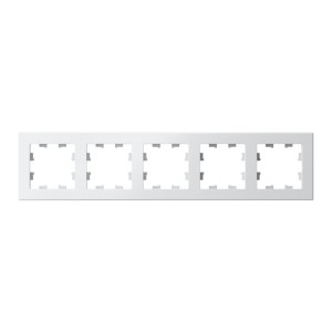 ATLASDESIGN 5-постовая РАМКА, универсальная, БЕЛЫЙ