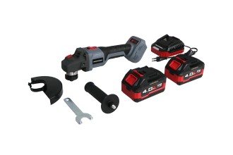 Аккумуляторная бесщеточная E0080 УШМ PROFIPOWER MKDGA-20V (20В, Li-ion-2шт, 4Ач, 125 мм, 0-9000 об/мин, З/У, кейс)