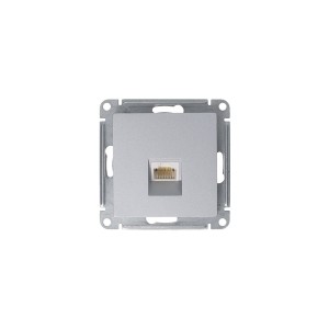 ATLASDESIGN РОЗЕТКА компьютерная RJ45 кат. 5e, механизм, АЛЮМИНИЙ