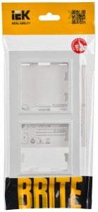 BRITE Рамка 2-местная РУ-2-БрАБ арктический белый IEK