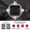 Умная розетка EKF Сonnect PRO Wi-Fi  черн.