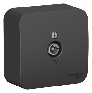 BLANCA О/У КОННЕКТОР ТВ, ИЗОЛ.ПЛ., АНТРАЦИТ