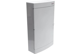 N48CW IT, Щит навесной мультимедийный, 4 ряда, белая дверца, IP40