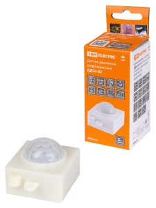 Датчик движения скрытый ДДСк-02 40Вт, 120с, 6м, 30Лк, 120(сбоку)+360(сверху)гр, IP20/IP44, TDM