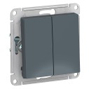 Выключатель 2-клавишный Schneider Electric AtlasDesign ATN000751 Грифель