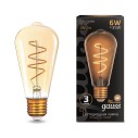 Лампа светодиодная Black Filament ST64 Flexible 6Вт 2400К E27 Golden Gauss