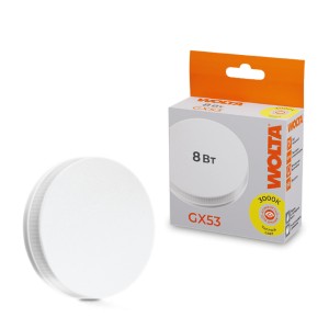 Светодиодная лампа WOLTA 25Y75R8GX53 8Вт 3000K GX53