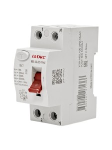Устройство защитного отключения УЗО ВДТ YON MAX MDL100, 2P, 30mA, 16A, тип АС DKC