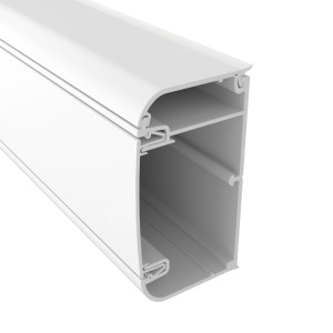 Кабель-канал 90х50 мм, с перегородкой, боковой и фронтальной крышками DKC