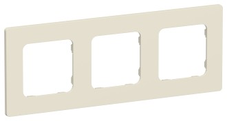 FLITE Рамка 3-местная РУ-3-К-ФлСл сливочный IEK