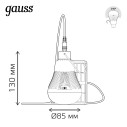 Лампа Gauss A60 3W 130lm 4000K E27 с солнечной панелью LED 1/40